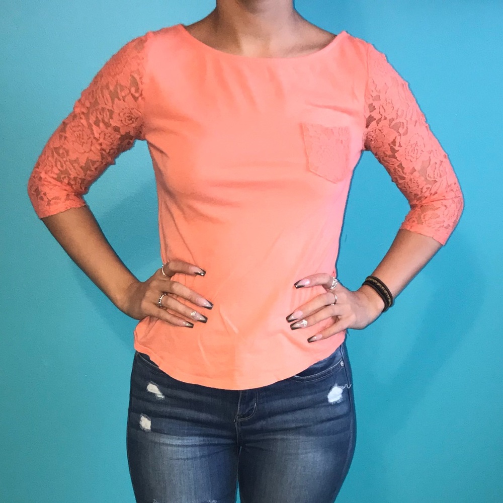 Orange lace top!